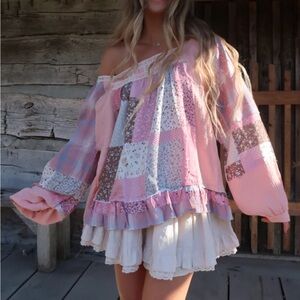 POL Patchwork Blouse